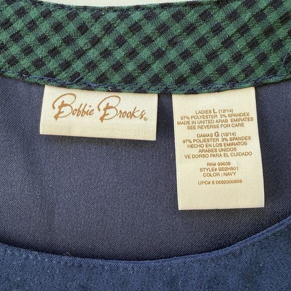 Vintage Bobbie Brooks Tank Dress Navy Dog Granny Cottage Y2K Women's M - Picture 12 of 12